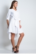 Белое удлиненное платье из хлопка