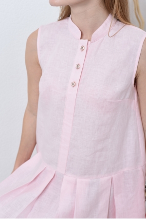 Платье рубашка без рукава